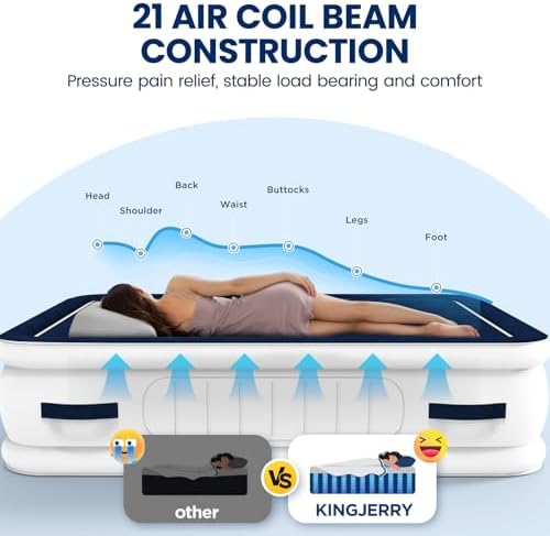 KINGJERRY Twin Air Mattress with Pump and Handles