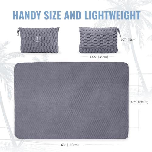 BOACAY Packable Travel Blanket with Pillow and Case