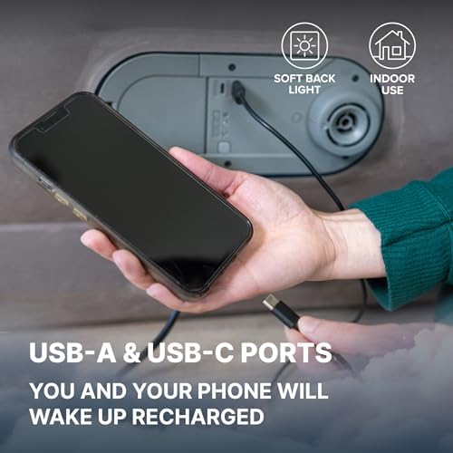 SleepLux Durable Air Mattress with Built-in Pump and USB Charger