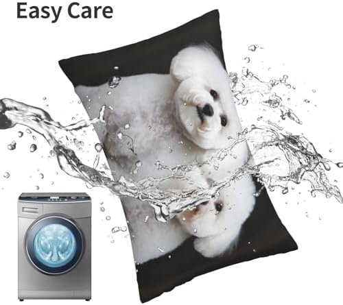 Bichon Frise Pillowcases Set of 2 - Microfiber Soft with Hidden Zipper