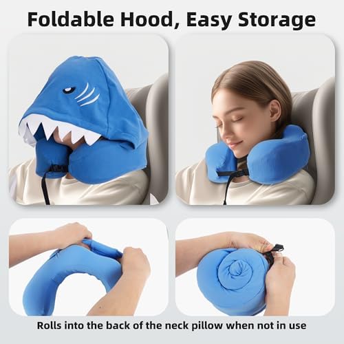 ALLINCOZY Privacy Hood Travel Pillow for Kids Adults