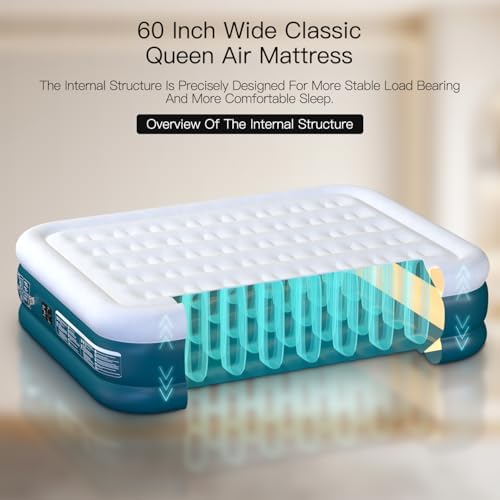 Lavisx Queen Air Mattress with Built-in Pump