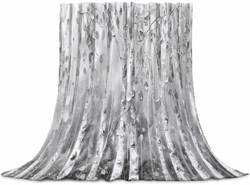 Grey Forest Throw Blanket 40x50 Inch