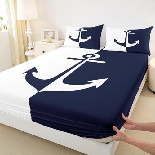 Castle Fairy Nautical Anchor Sheet Set with 2 Pillowcases