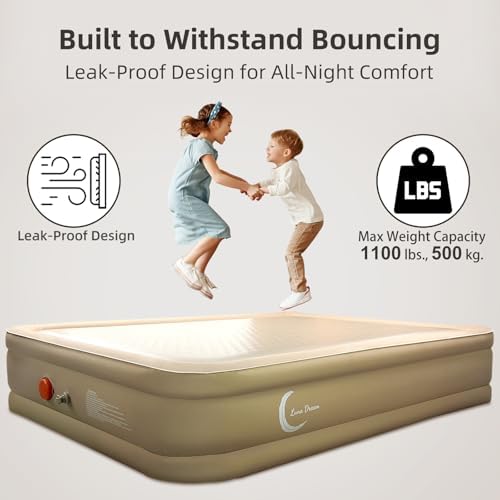 LunaDream Queen Air Mattress with USB Pump