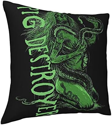 AMIOUDR 18x18 Inch Square Pillowcase with Hidden Zipper for Bed and Sofa