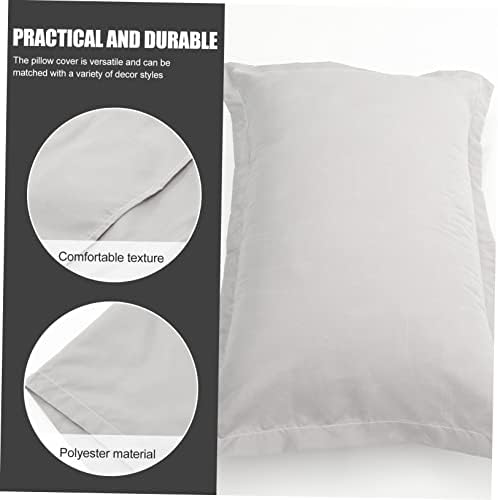 2Pcs Solid Brushed Microfiber Pillow Cases Soft Fade-Resistant Easy Care Pillow Covers