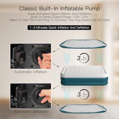 Lavisx Queen Air Mattress with Built-in Pump