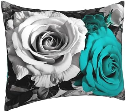 Rose Flowers Pillow Cases Set of 2 - Microfiber Travel Pillowcase with Hidden Zipper