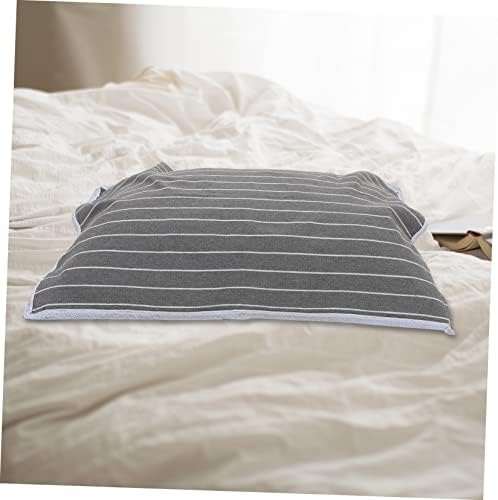 TIDTALEO 2Pcs Skid Pillow Towel Covers Gray Striped Design