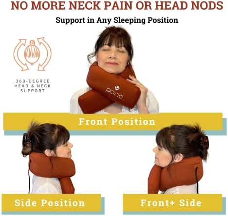 Pono Neck Cradle Travel Pillow - Adjustable Support for All Adults