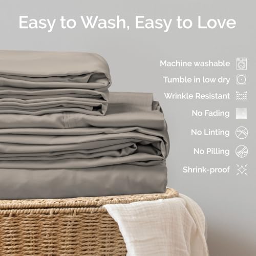 Bamtek Bamboo Cooling King Size Pillowcase Set of 2