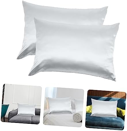 2pcs Cooling Polyester Pillow Covers with Zipper Minimalist Design