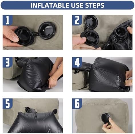 PNEUICALLY Inflatable Foot Rest Pillow for Travel
