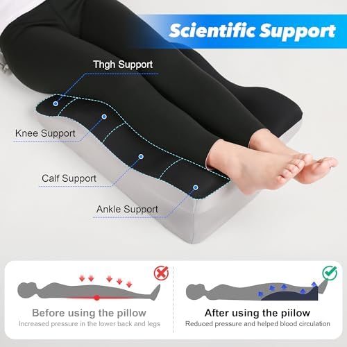Aduken Back Pillow Wedge with Removable Headrest