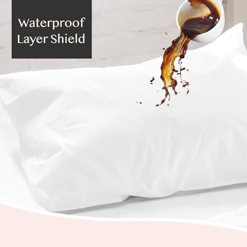 FAUNNA 2 Pack Waterproof Pillow Protectors 20x26 Inch