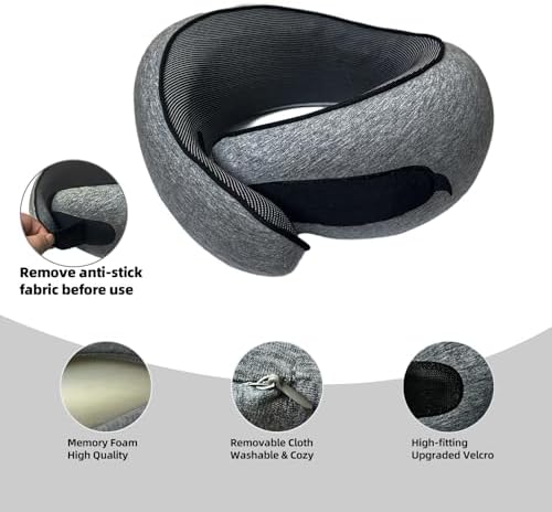 Premium Memory Foam Travel Pillow with 360 Support
