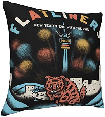 AMIOUDR Throw Pillow Covers 18x18 Flatliners Band Pillow Case