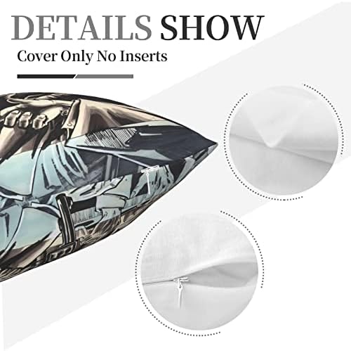 AMIOUDR 18x18 Inch Square Pillow Covers with Hidden Zipper