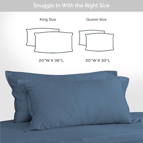 Bamtek Cooling Bamboo Pillow Cases Queen Size Set of 2
