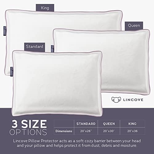 Lincove 100 Cotton Sateen Pillow Cover - 20x30 Zippered Protector