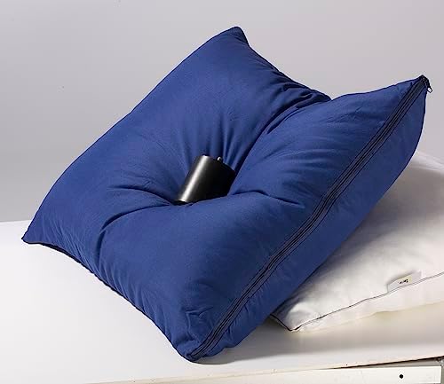 MICROPUFF Zippered Pillow Protectors 2 Pack Navy