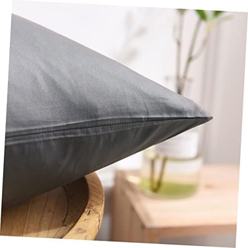 ULDIGI Dark Grey Pure Cotton Pillowcase Cover
