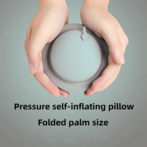 Adjustable Inflatable Neck Pillow with Eye Mask and Carry Bag