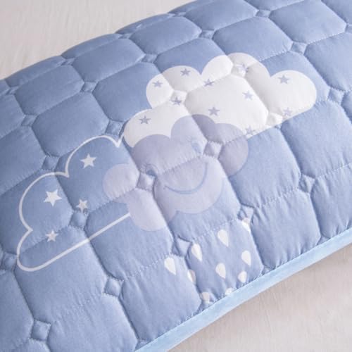 Sleepwish Cloud Bedding Long Pillow for Adults - 48 Inches Blue Cute Pattern
