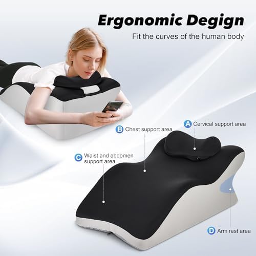 Aduken Back Pillow Wedge with Removable Headrest