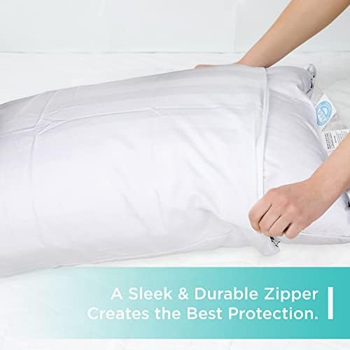 Continental Bedding Damask Zippered Pillow Protector Set of 2