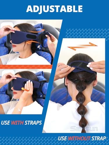 SARISUN Airplane Head Strap 3D Eye Mask with 360 Support 1