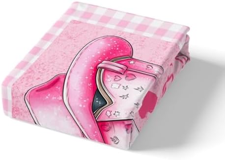 Manfei Cowgirl Sheet Set with 2 Pillowcases Queen Size