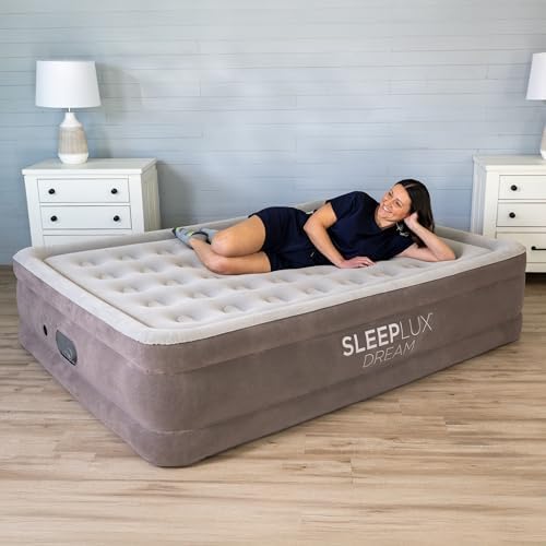 SleepLux Durable Air Mattress with Built-in Pump and USB Charger