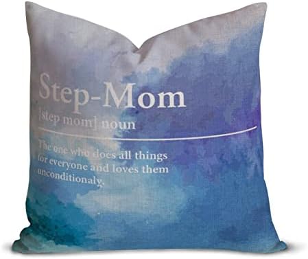Step-Mom Dictionary Pillowcase 12x12in Cotton Linen
