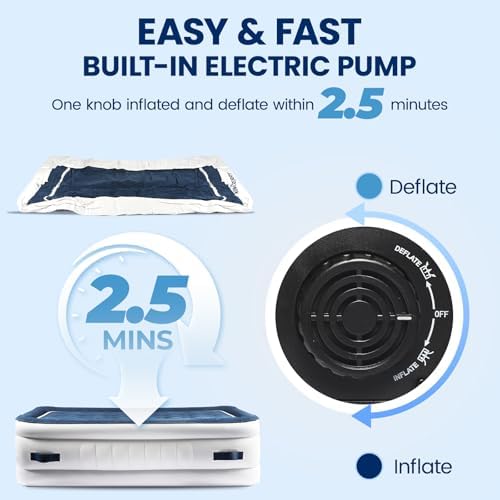 KINGJERRY Twin Air Mattress with Pump and Handles