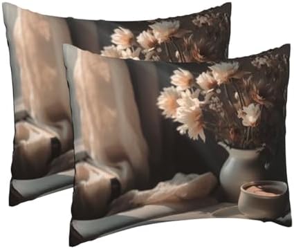 2 Pack Standard Pillow Cases with Hidden Zipper 1
