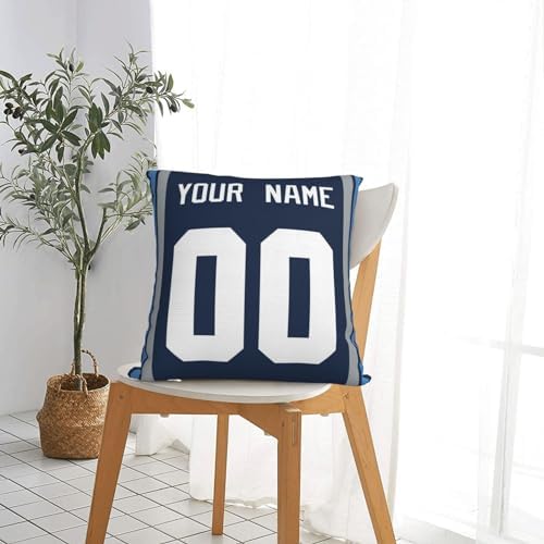 Custom Name and Number Pillow Case 18x18 Inch