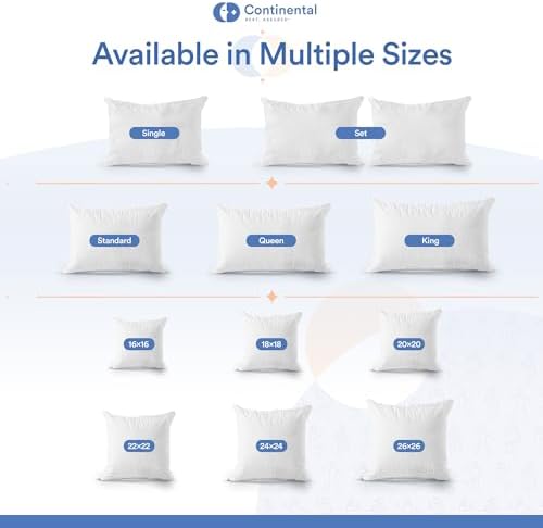 Continental Bedding Feather Down Proof Pillow Protectors Set of 2