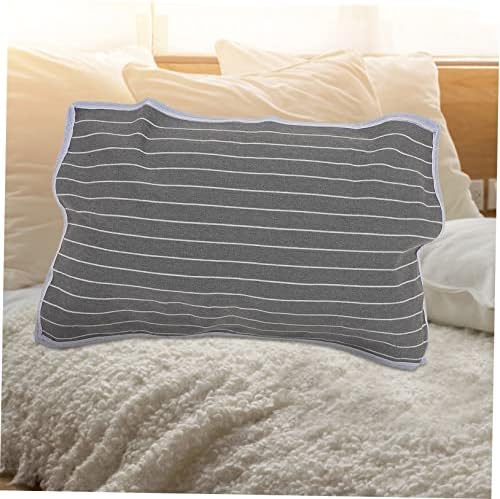2PCS Non-Skid Pillow Covers with Grey Striped Design