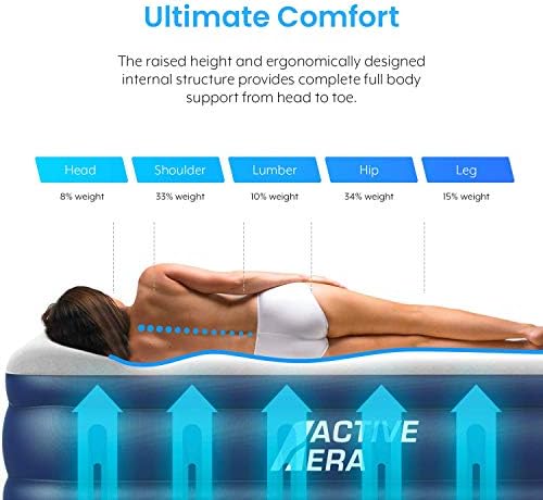 Active Era Premium 20 Queen Air Mattress with Built in Pump