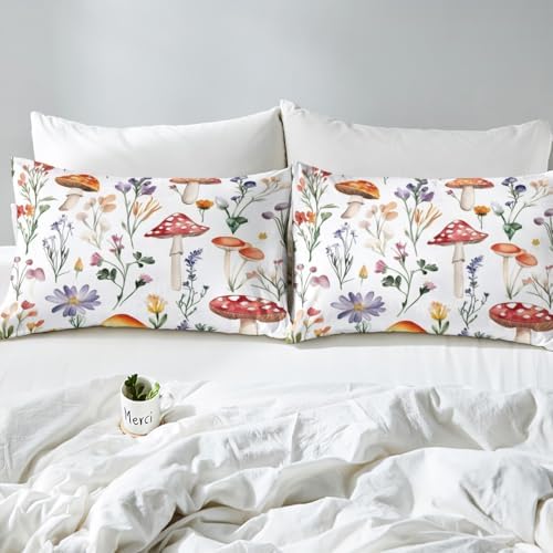 Castle Fairy Mushroom Bed Sheet Set Twin Size