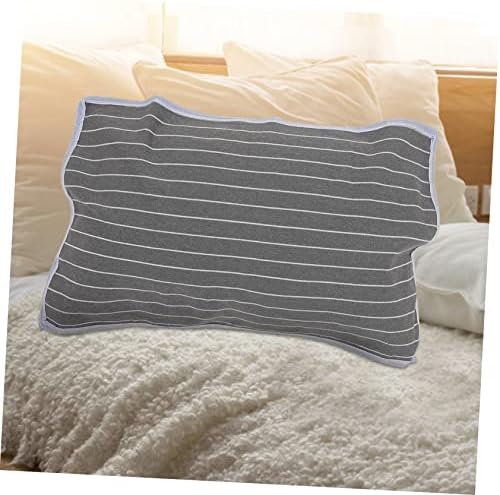 HONMEET 2pcs Breathable Gray Striped Pillow Protectors