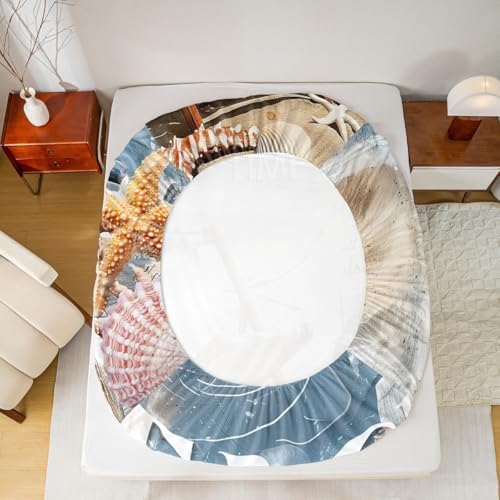 Manfei Beach Life Queen Fitted Sheet Set