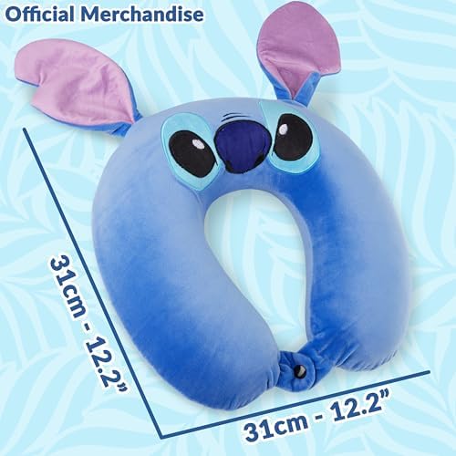 Disney Stitch Travel Pillow - Blue Design 1