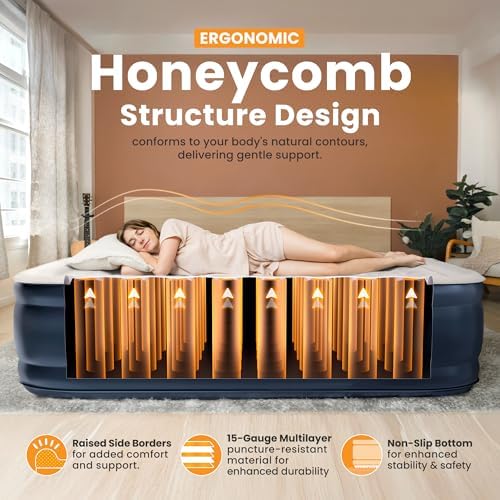 Dr Air Twin Air Mattress with Built-in Pump and Waterproof Cover