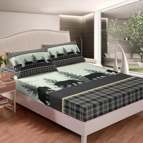Castle Fairy Wild Bear Fitted Sheet Set 2 Pillowcases