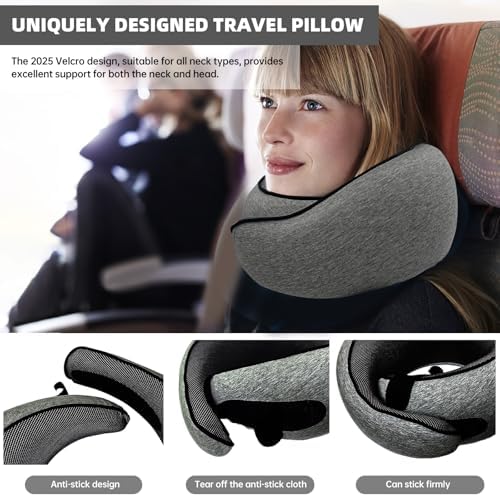 Premium Memory Foam Travel Pillow with 360 Support