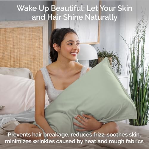 Bamtek Cooling Bamboo Pillowcases Queen Size Set of 2