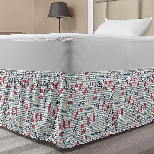 Ambesonne Maritime Bed Skirt - Twin Twin XL